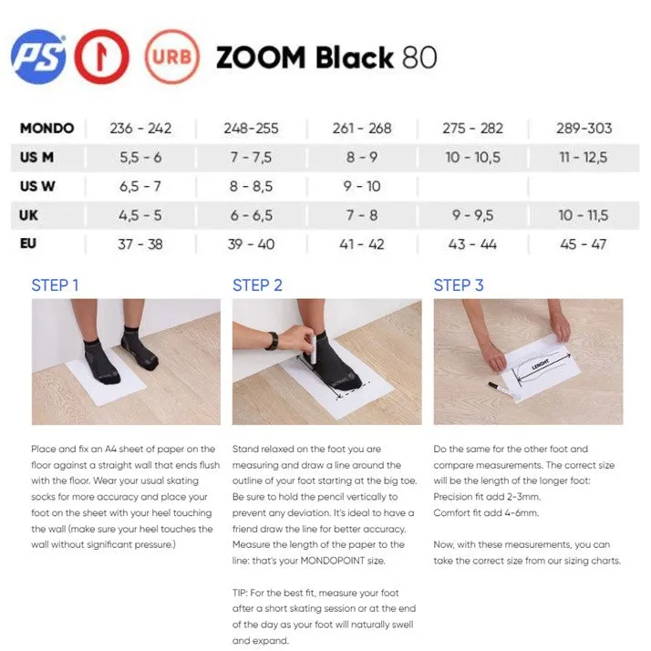 Powerslide Zoom Black 80 Inline Skates