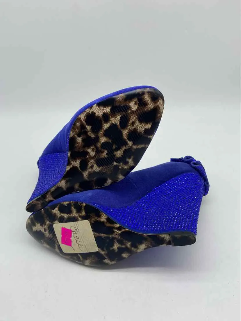 Pre-Owned Betsey Johnson Blue Size 5.5 Wedge Heels