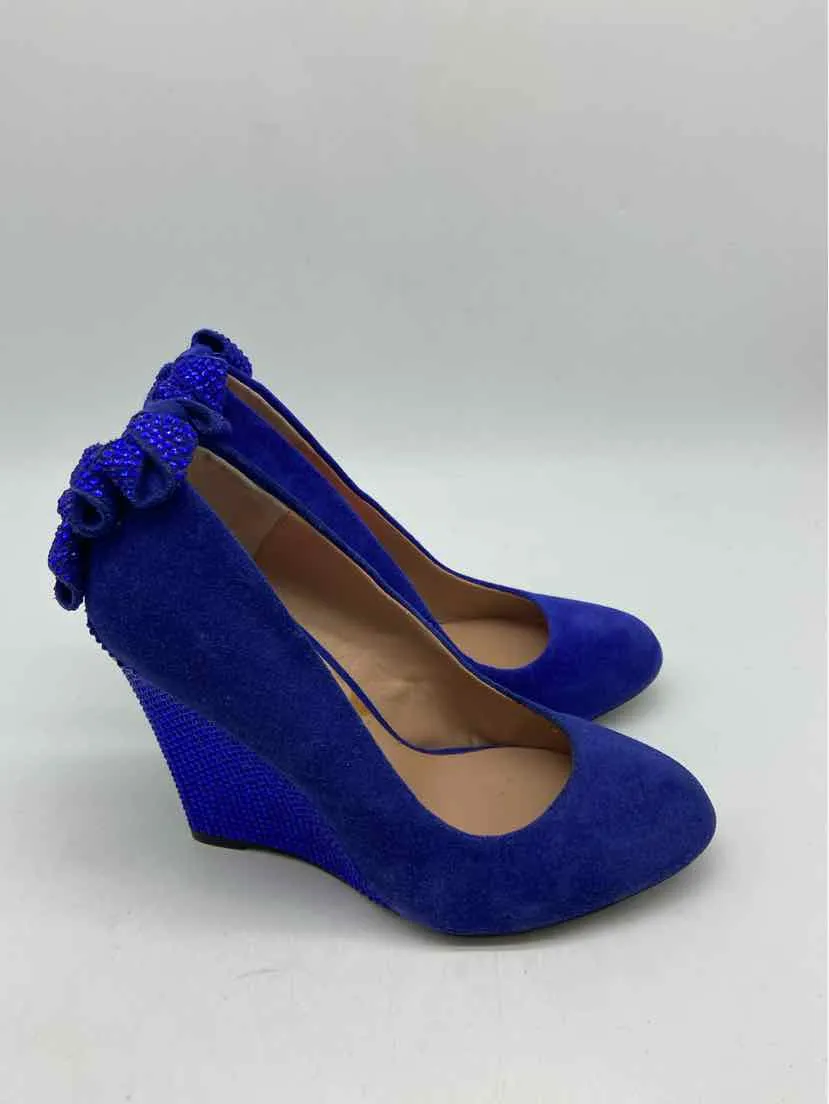 Pre-Owned Betsey Johnson Blue Size 5.5 Wedge Heels