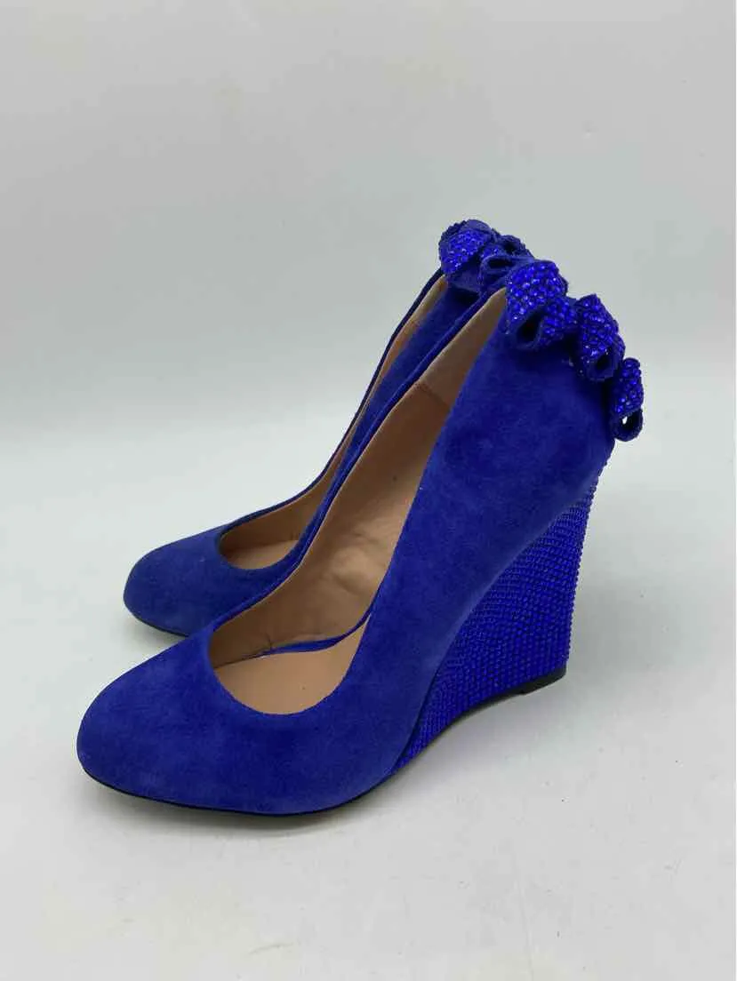 Pre-Owned Betsey Johnson Blue Size 5.5 Wedge Heels