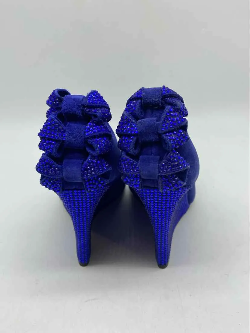 Pre-Owned Betsey Johnson Blue Size 5.5 Wedge Heels