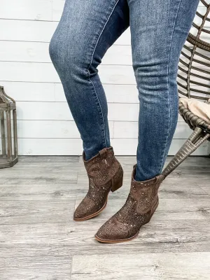 "Show Off" By Very G Western Style Studded Bootie (Taupe)
