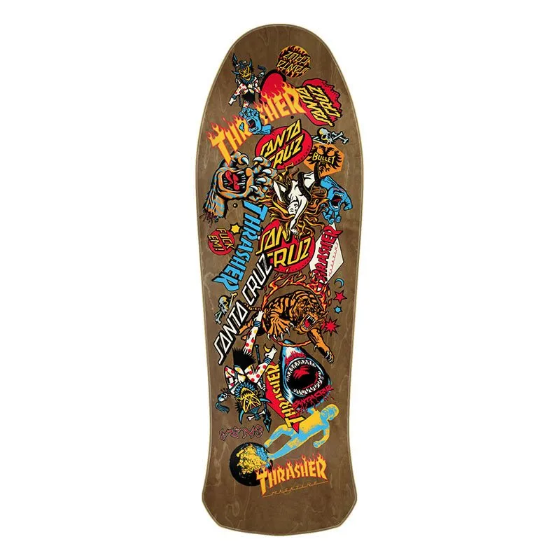 Santa Cruz x Thrasher 10.4" x 32" Salba Oops Skateboard Decks