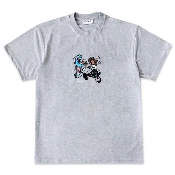 Skate Cafe Dancing T-Shirt - Heather Grey