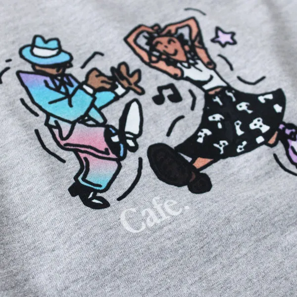 Skate Cafe Dancing T-Shirt - Heather Grey