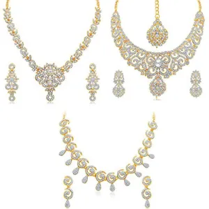 Sukkhi Gold Plated Necklace Set Combo For Women