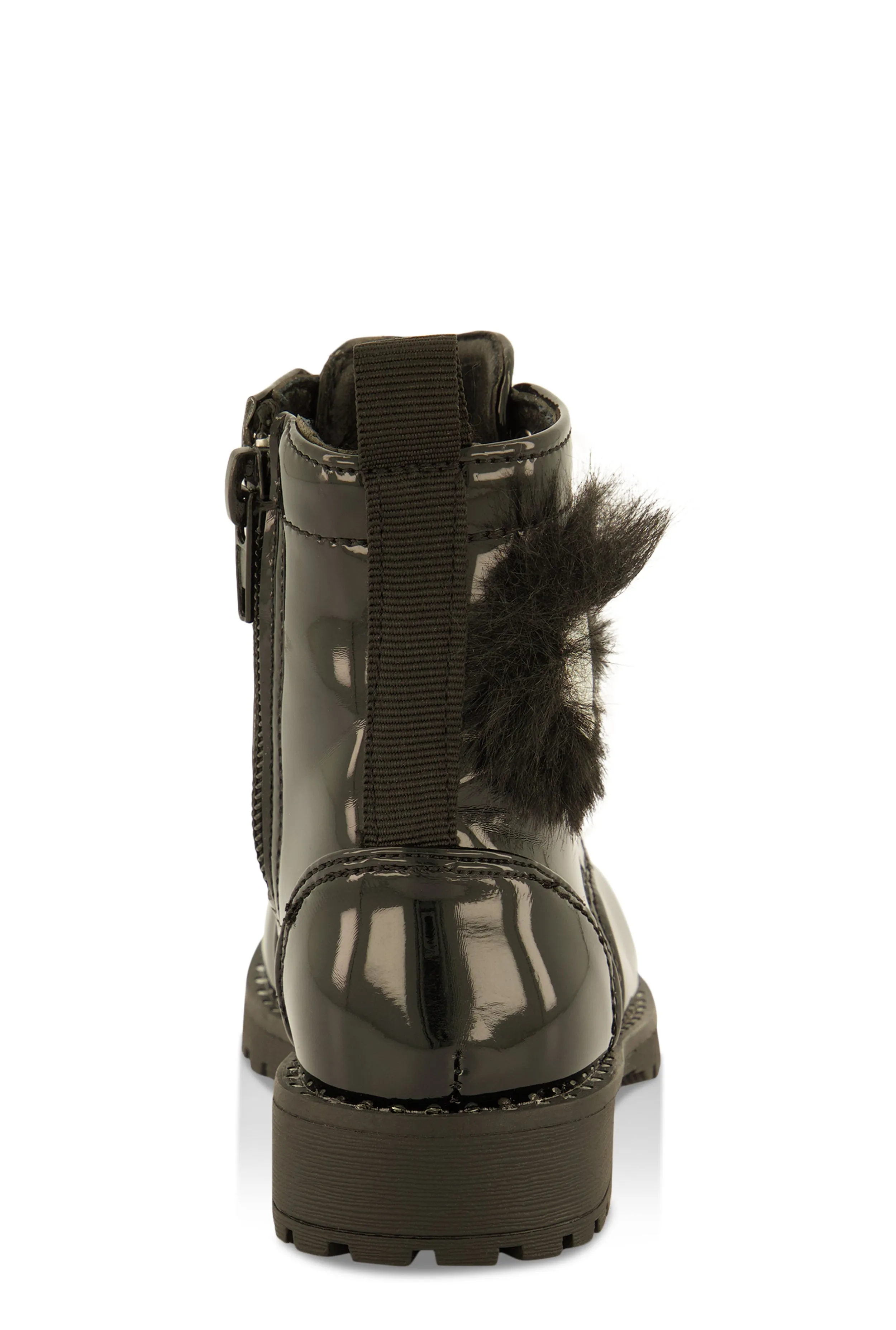 Toddler Girls Heart Feather Combat Boots