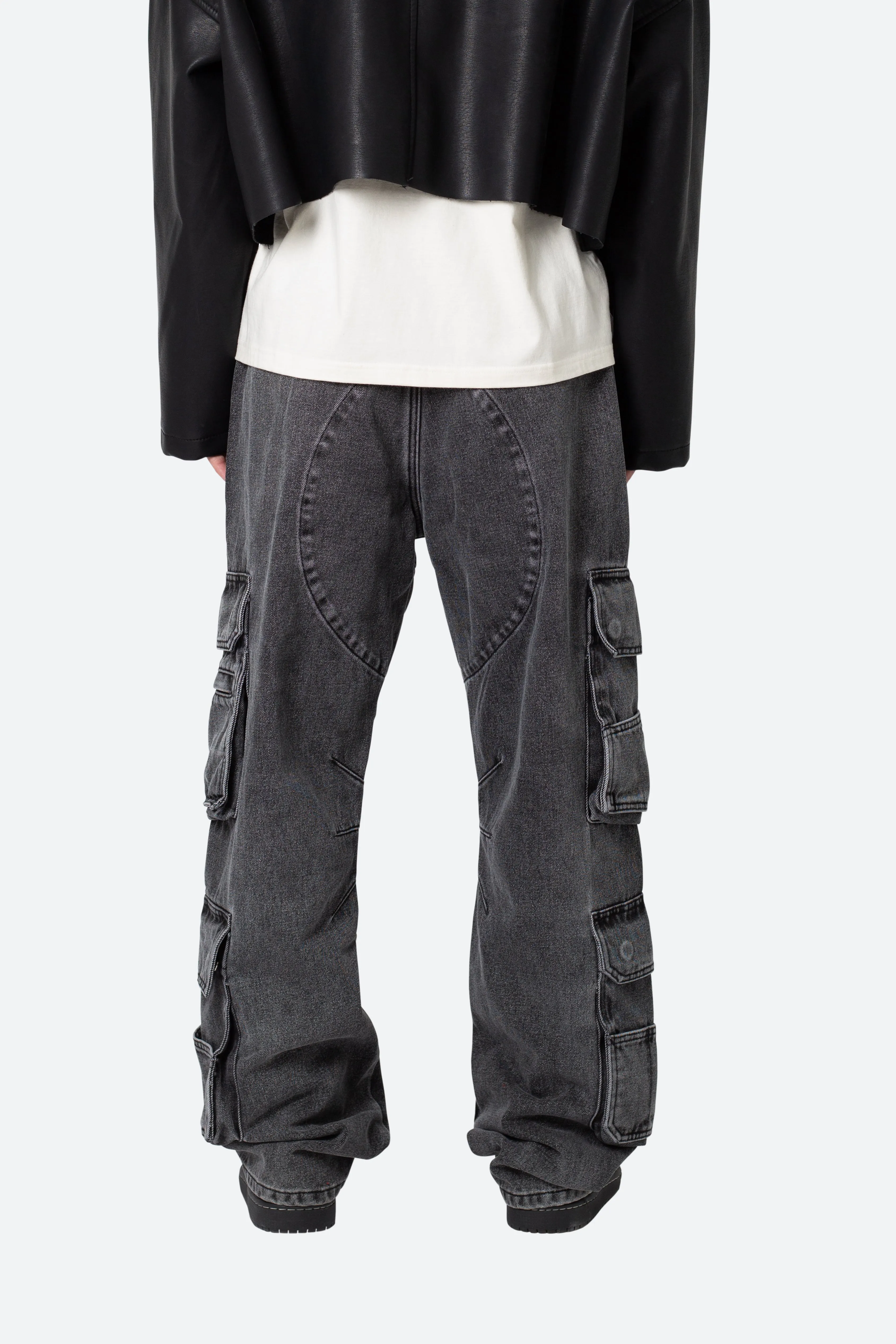 Ultra Baggy Skate Cargo Denim - Washed Black