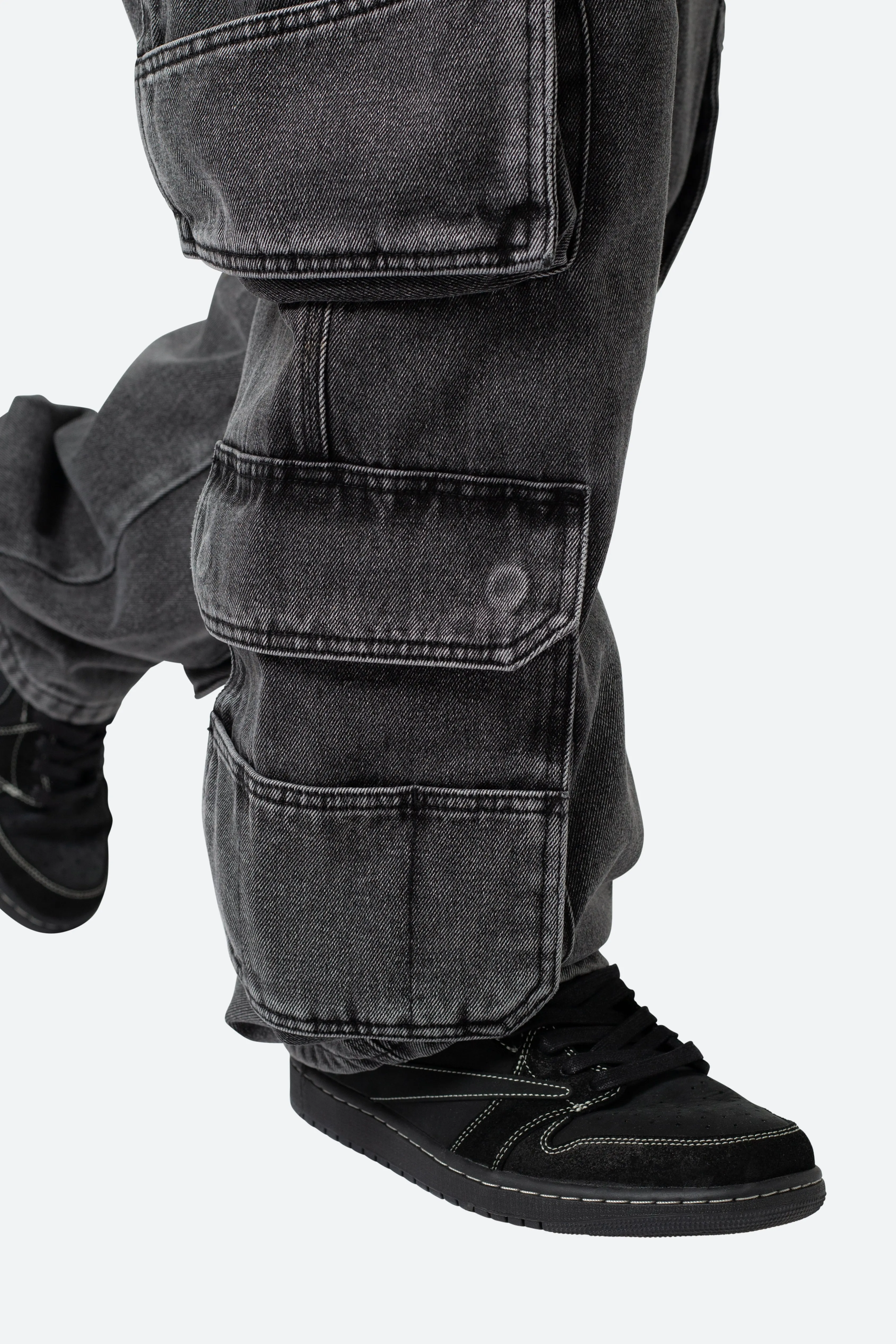 Ultra Baggy Skate Cargo Denim - Washed Black