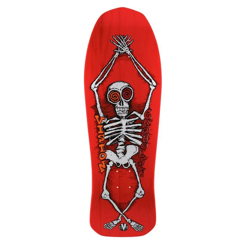 Vision 10" x 30.25" Groholski Skeleton Modern Concave Red Skateboard Deck