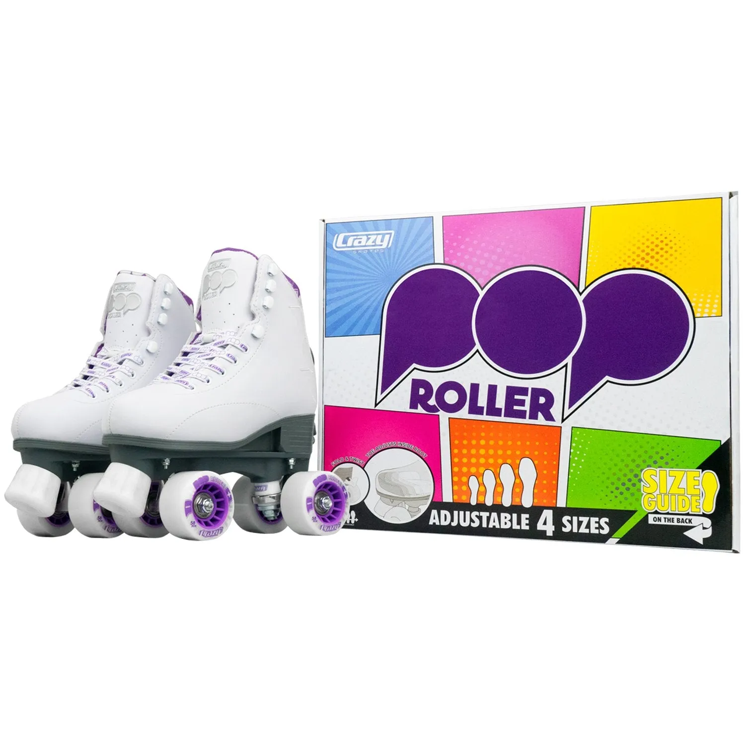 Warehouse Deal | POP - Size Adjustable Quad Roller Skates