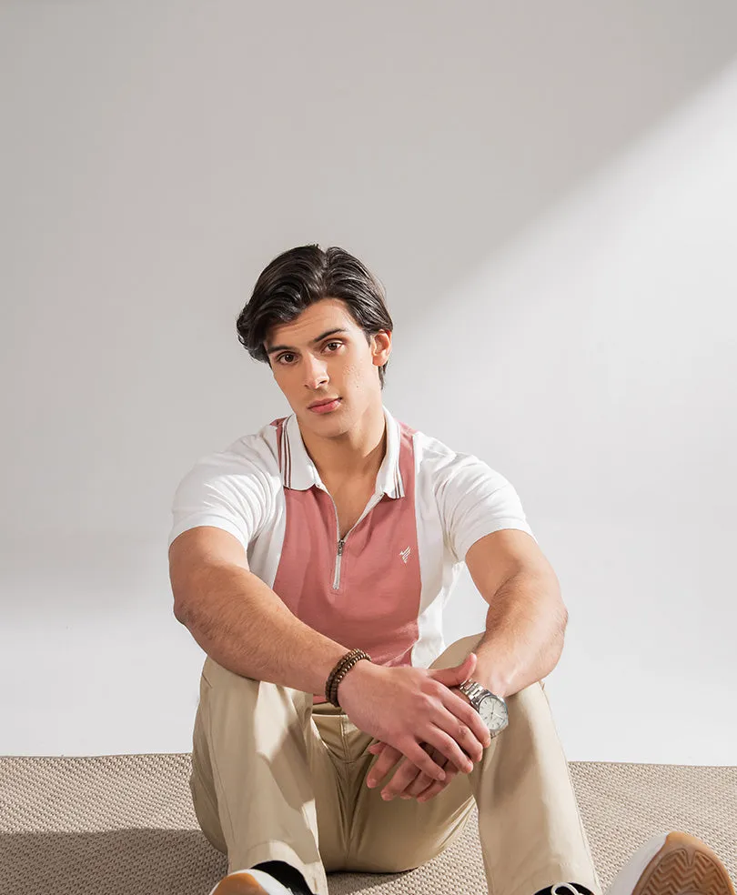 White & Ash Zip POLO
