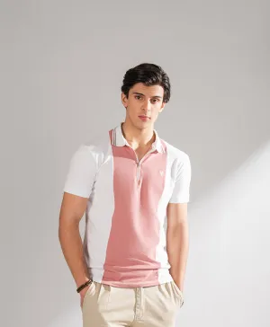 White & Ash Zip POLO