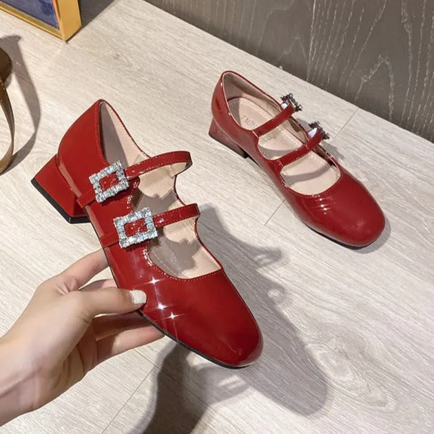 Women's Patent Leather Mary Janes Babies Ballerinas Shoes