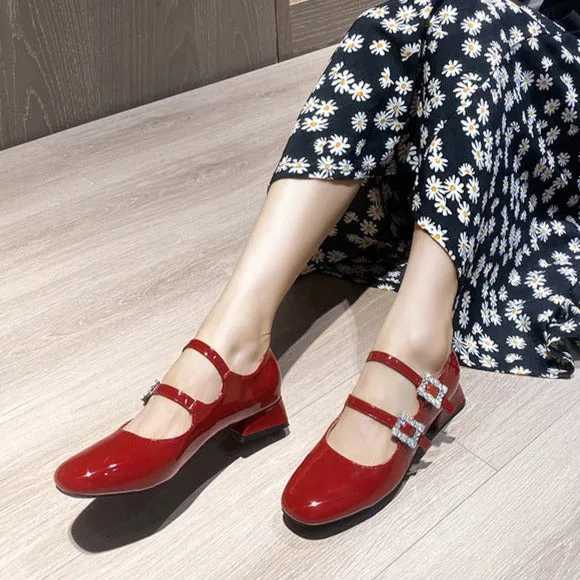 Women's Patent Leather Mary Janes Babies Ballerinas Shoes