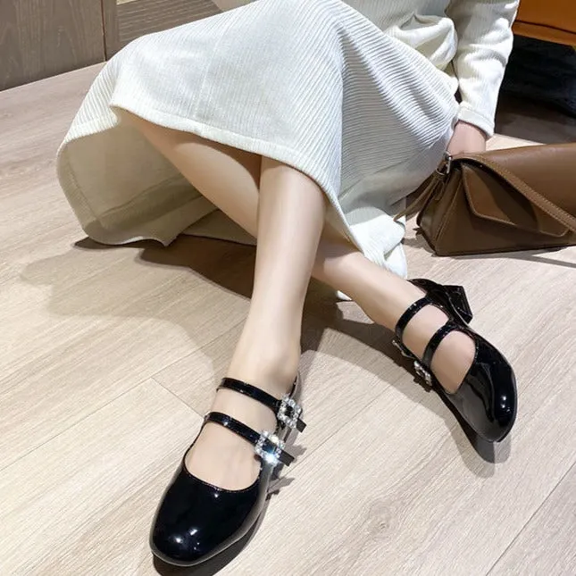 Women's Patent Leather Mary Janes Babies Ballerinas Shoes