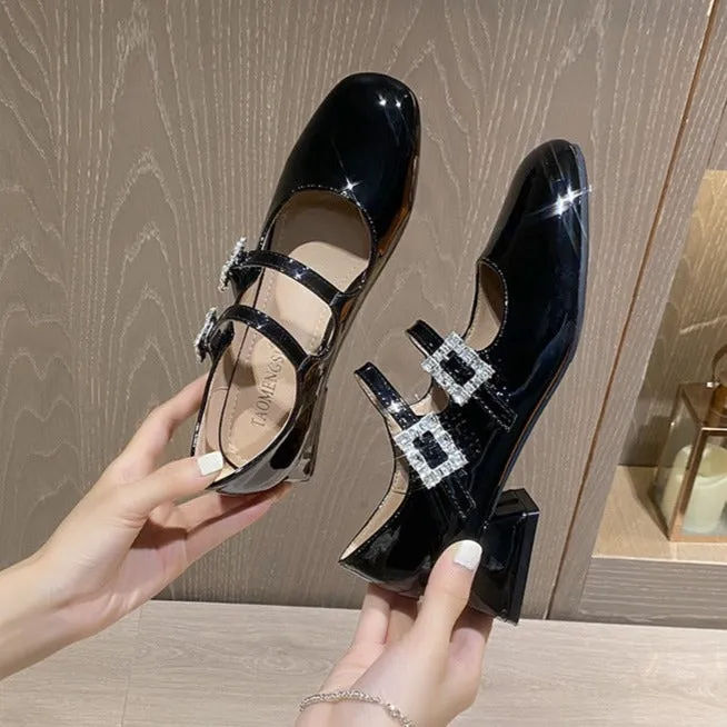 Women's Patent Leather Mary Janes Babies Ballerinas Shoes